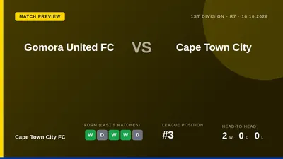 Cape Town City FC travel to face Gomora United FC on Friday aiming to extend their five-match unbeaten run and close the...